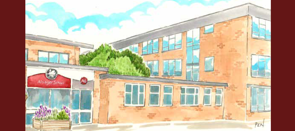 Alsager School Painting by Penelope Beech