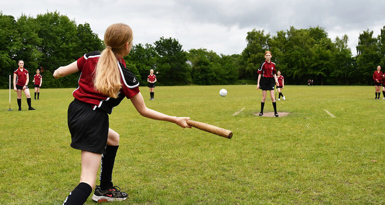 Alsager School - Playing Rounders