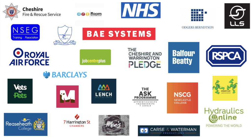 Organisations we work with throughout our careers programme